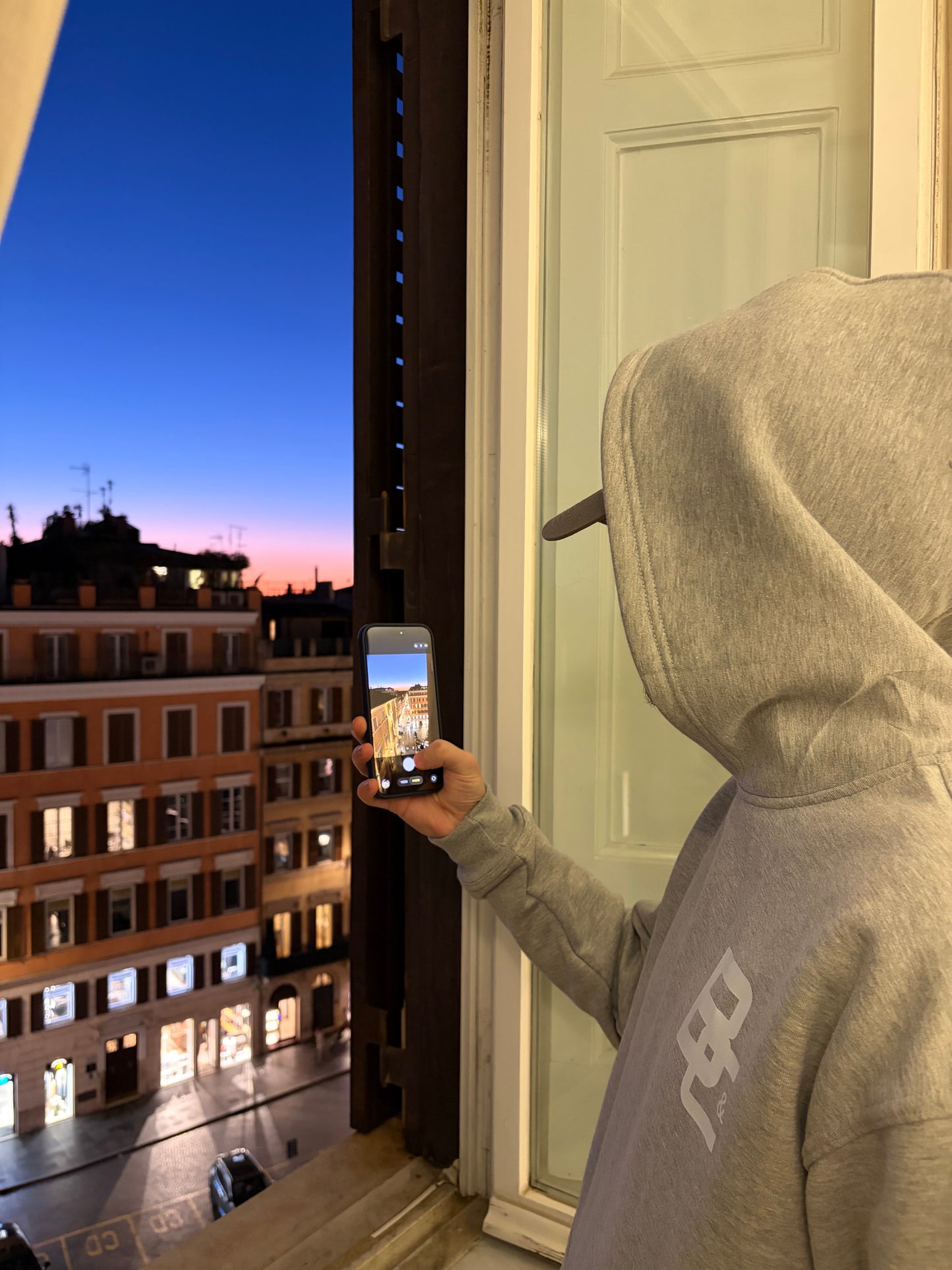 Heavyweight oversized grey hoodie
